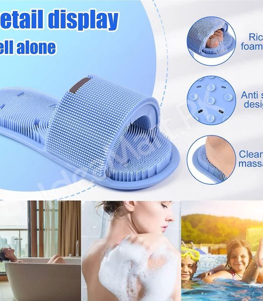 non-slip-silicone-foot-scrubber-slipper-with-soft-bristles-for-shower-deep-cleaning-exfoliation-and-foot-massage-product-image