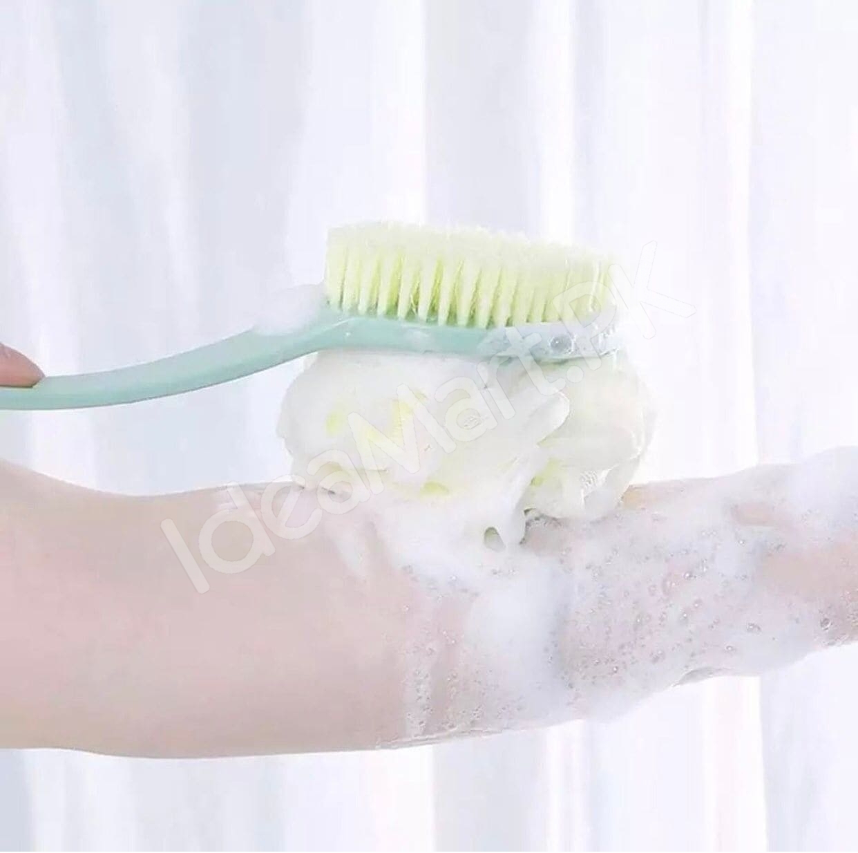 2-in-1-bathing-scrubbing-long-handle-brush-shower-body-brush-with-bristles-loofah-back-scrubber-mesh-sponge-for-full-body-cleaning-product-image