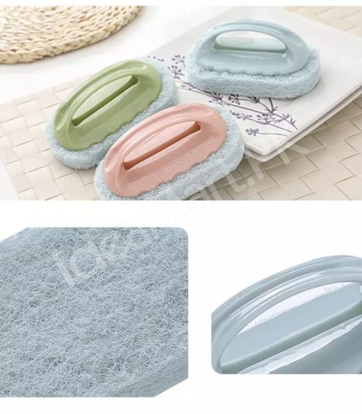handheld-plastic-scrub-brush-with-non-scratch-scouring-sponge-for-heavy-duty-kitchen-sink-and-bathroom-cleaning-product-image