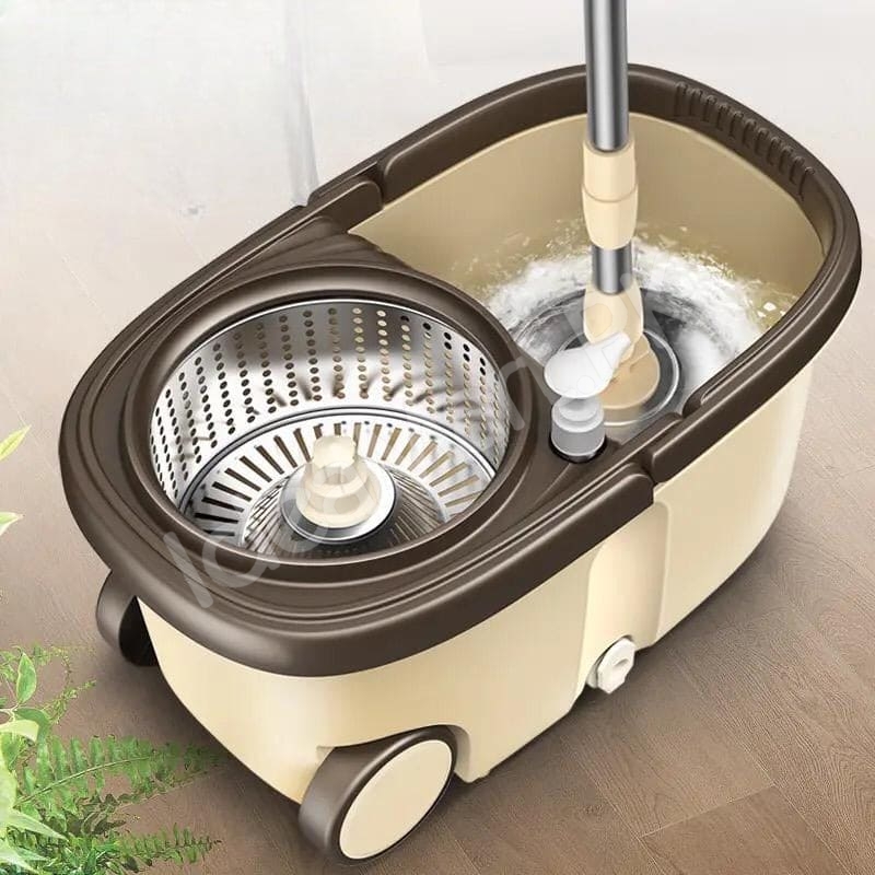 deluxe-spin-mop-and-dual-chamber-bucket-set-with-wheels-soap-dispenser-and-stainless-steel-wringer-for-hands-free-floor-cleaning-product-image