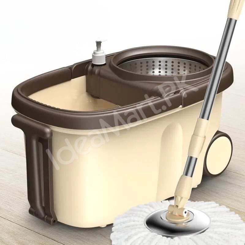 deluxe-spin-mop-and-dual-chamber-bucket-set-with-wheels-soap-dispenser-and-stainless-steel-wringer-for-hands-free-floor-cleaning-product-image