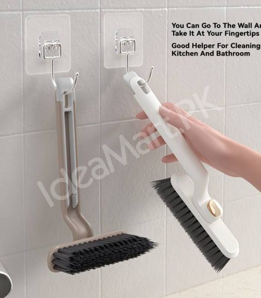 3-in-1-multifunction-cleaning-brush-with-360-rotating-head-v-shaped-bristles-tail-spatula-hair-clip-tool-product-image