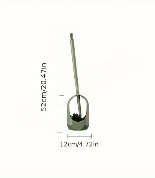 self-optical-toilet-bowl-brush-with-soft-silicone-bristles-flexible-brush-head-and-long-handle-for-dead-corner-cleaning-product-image