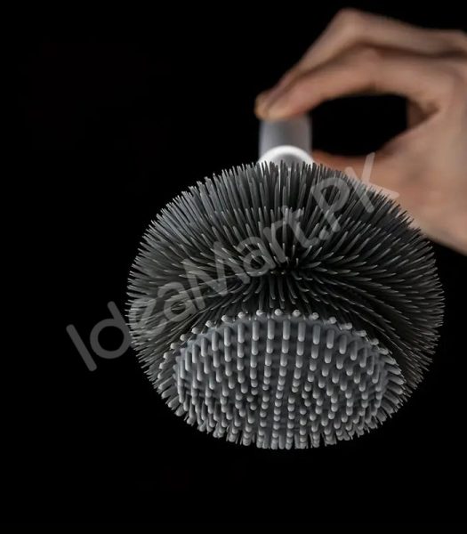 self-optical-toilet-bowl-brush-with-soft-silicone-bristles-flexible-brush-head-and-long-handle-for-dead-corner-cleaning-product-image