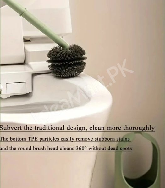 self-optical-toilet-bowl-brush-with-soft-silicone-bristles-flexible-brush-head-and-long-handle-for-dead-corner-cleaning-product-image