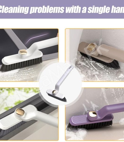 3-in-1-multifunction-cleaning-brush-with-360-rotating-head-v-shaped-bristles-tail-spatula-hair-clip-tool-product-image