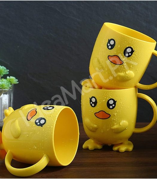 duck-mouthwash-cup-with-handle-bathroom-tumbler-and-toothbrush-holder-for-kids-home-and-travel-use-product-image