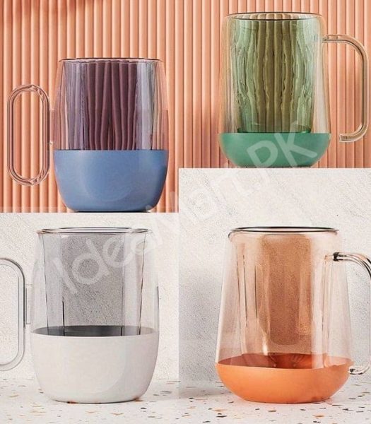 transparent-mouthwash-mug-plastic-tumbler-with-handle-modern-design-for-bathroom-storage-oral-care-product-image