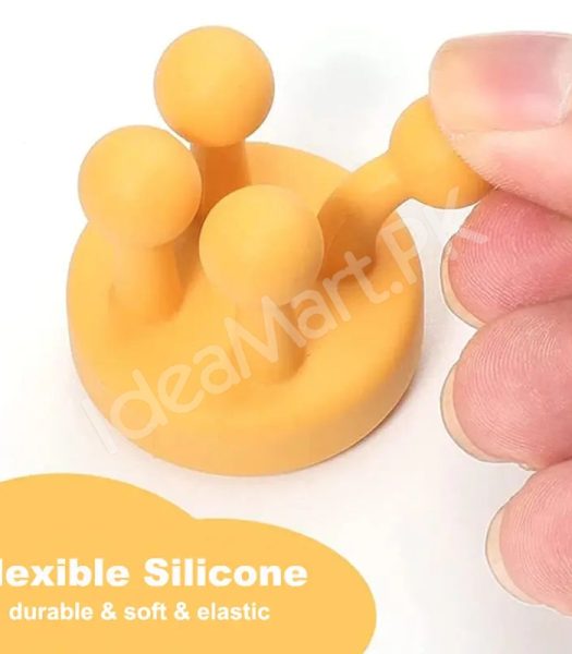 silicone-utility-hook-with-four-leg-elastic-design-multifunctional-self-adhesive-holder-for-toothbrush-kitchen-bathroom-product-image