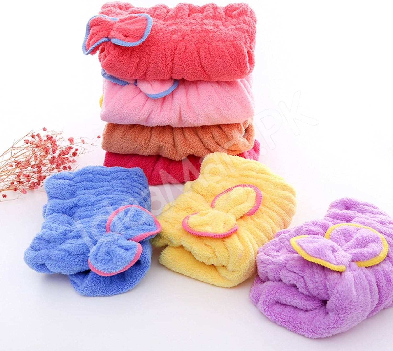 microfiber-bowknot-hair-towel-wrap-with-quick-dry-and-highly-absorbent-spa-cap-for-bath-shower-long-curly-thick-hair-product-image
