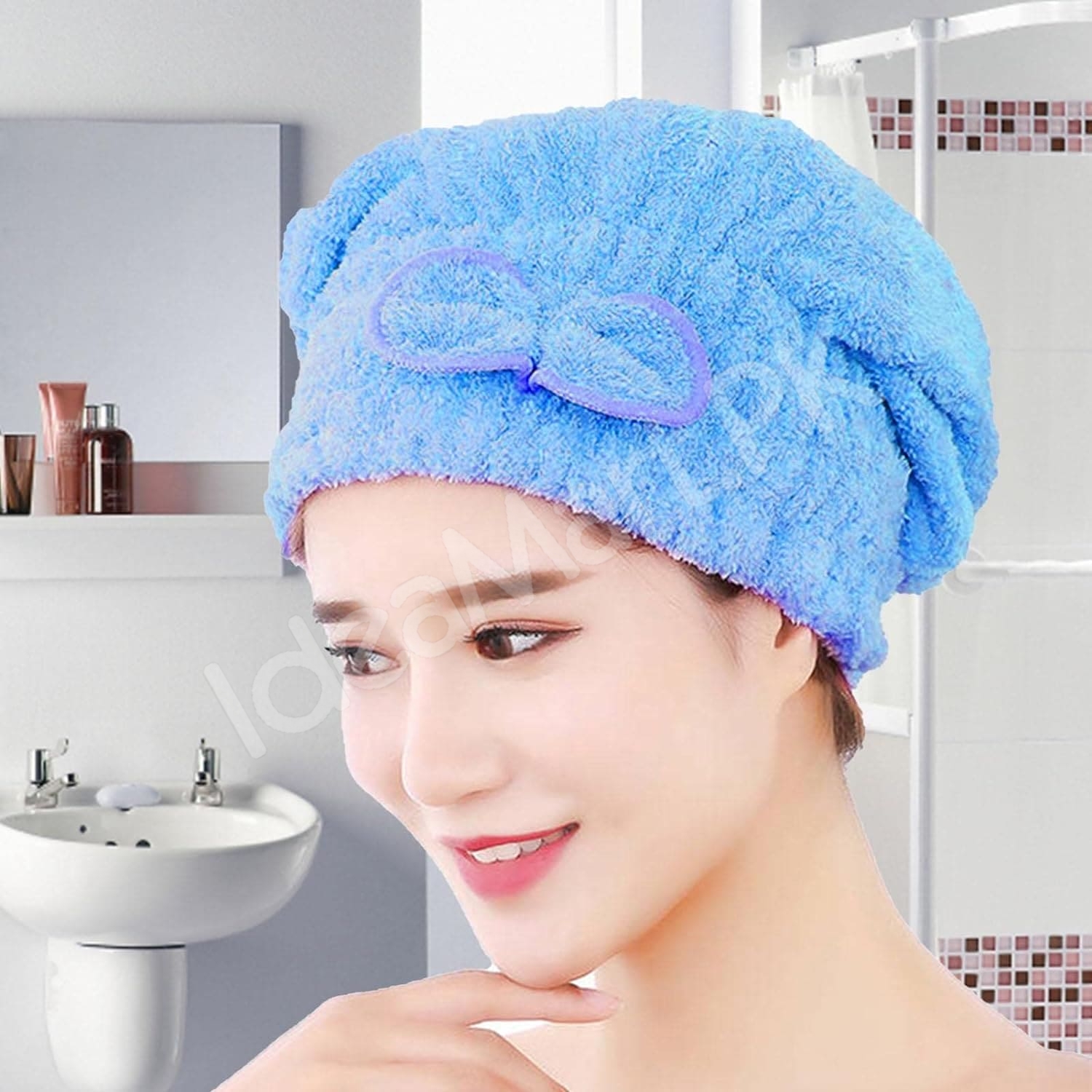 microfiber-bowknot-hair-towel-wrap-with-quick-dry-and-highly-absorbent-spa-cap-for-bath-shower-long-curly-thick-hair-product-image