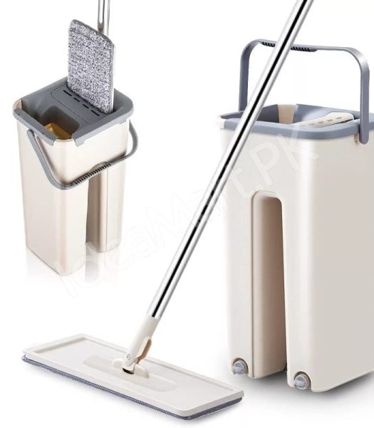 magic-flat-mop-and-bucket-system-with-hands-free-self-squeeze-for-versatile-wet-dry-kitchen-and-home-floor-cleaning-product-image