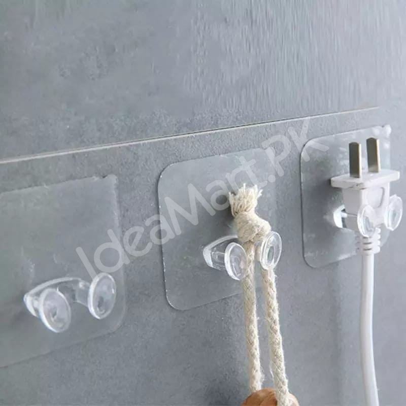 heavy-duty-transparent-adhesive-utility-hook-no-drill-wall-hanger-for-kitchen-bathroom-and-home-storage-product-image
