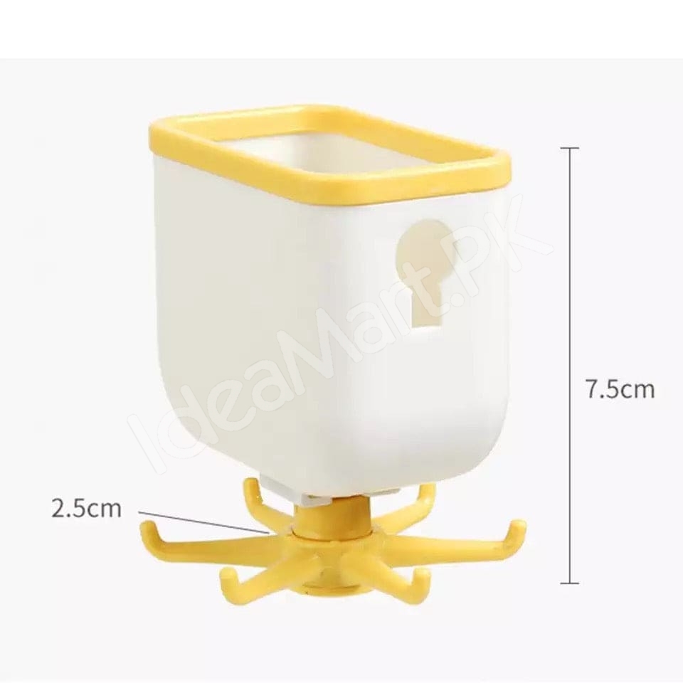 wall-mounted-360-rotating-storage-rack-with-claw-hook-multipurpose-organizer-for-bathroom-kitchen-cabinet-and-home-essentials-product-image
