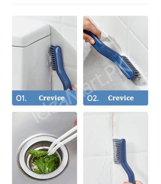 2-in-1-pp-handle-cleaning-brush-with-pet-bristles-and-integrated-hair-pickup-clip-for-bathroom-shower-drain-and-grout-scrubbing-product-image