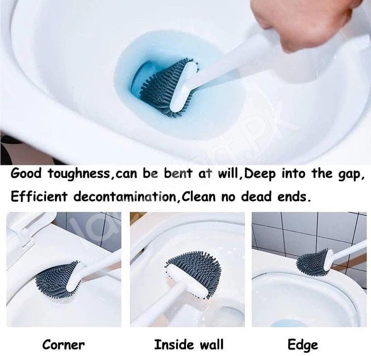 flexible-silicone-bristle-toilet-brush-and-holder-set-with-long-handle-for-deep-bathroom-and-toilet-bowl-cleaning-product-image