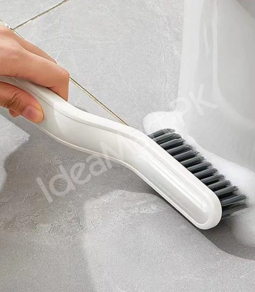 2-in-1-pp-handle-cleaning-brush-with-pet-bristles-and-integrated-hair-pickup-clip-for-bathroom-shower-drain-and-grout-scrubbing-product-image