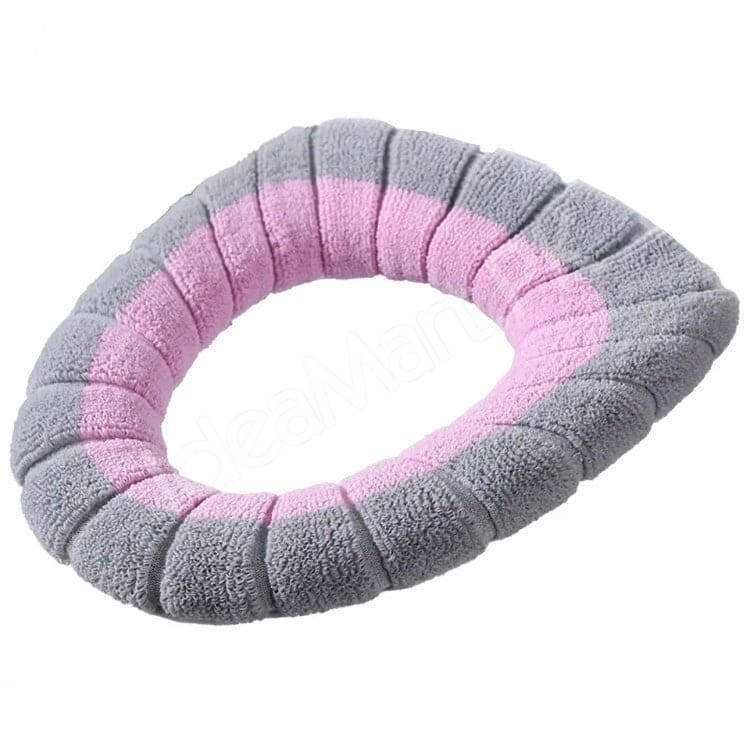 washable-reusable-plush-toilet-seat-cover-cushion-pad-with-zipper-closure-for-winter-warmth-and-comfort-product-image