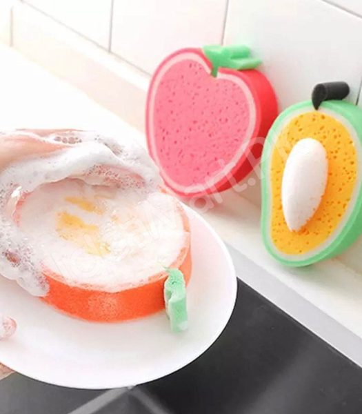 cute-fruit-shaped-dishwashing-sponge-thickened-kitchen-cleaning-dishcloths-and-bath-scrubbing-scouring-pad-for-glass-and-dishes-product-image