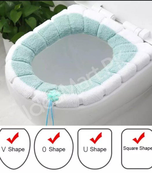 washable-reusable-plush-toilet-seat-cover-cushion-pad-with-zipper-closure-for-winter-warmth-and-comfort-product-image