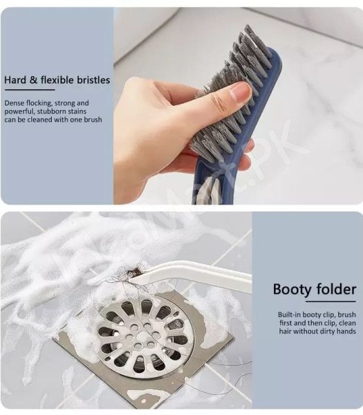 2-in-1-pp-handle-cleaning-brush-with-pet-bristles-and-integrated-hair-pickup-clip-for-bathroom-shower-drain-and-grout-scrubbing-product-image