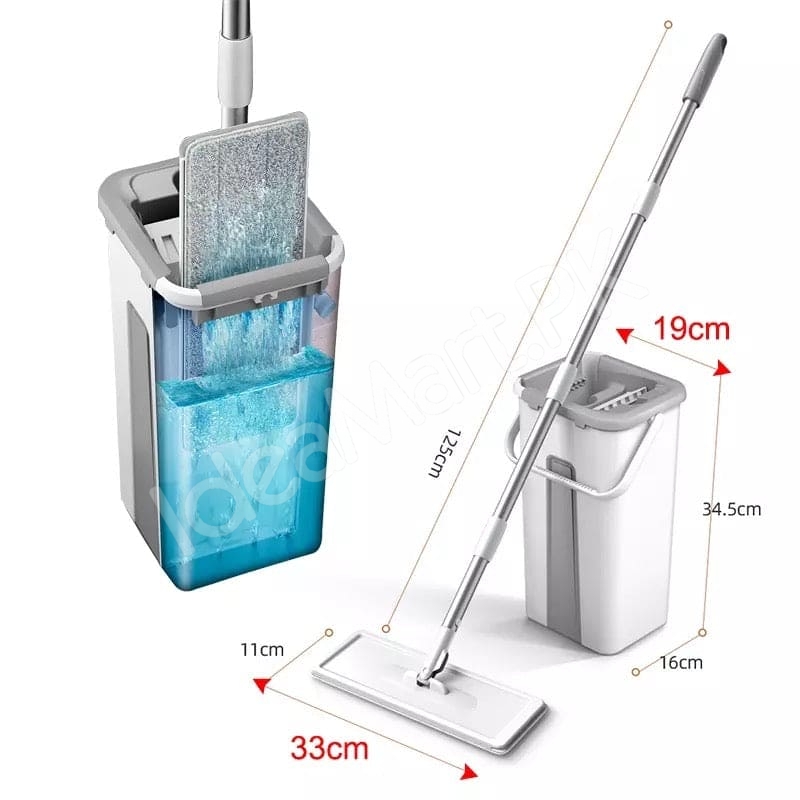 magic-flat-mop-and-bucket-system-with-hands-free-self-squeeze-for-versatile-wet-dry-kitchen-and-home-floor-cleaning-product-image