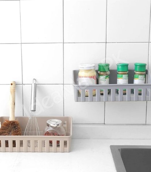 no-drill-adhesive-plastic-bathroom-shower-shelf-kitchen-storage-basket-organizer-for-shampoo-soap-cosmetics-toiletries-product-image