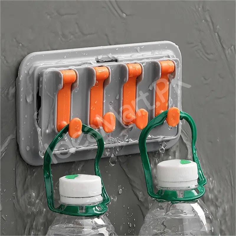 plastic-wall-mounted-kitchen-bathroom-organizer-rack-with-5-hooks-multi-purpose-storage-shelf-brush-towel-utensil-holder-product-image