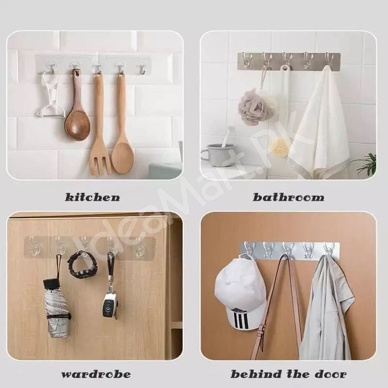 3-to-6-transparent-wall-hooks-strong-self-adhesive-kitchen-bathroom-organizer-door-hanger-for-towels-keys-and-accessories-product-image