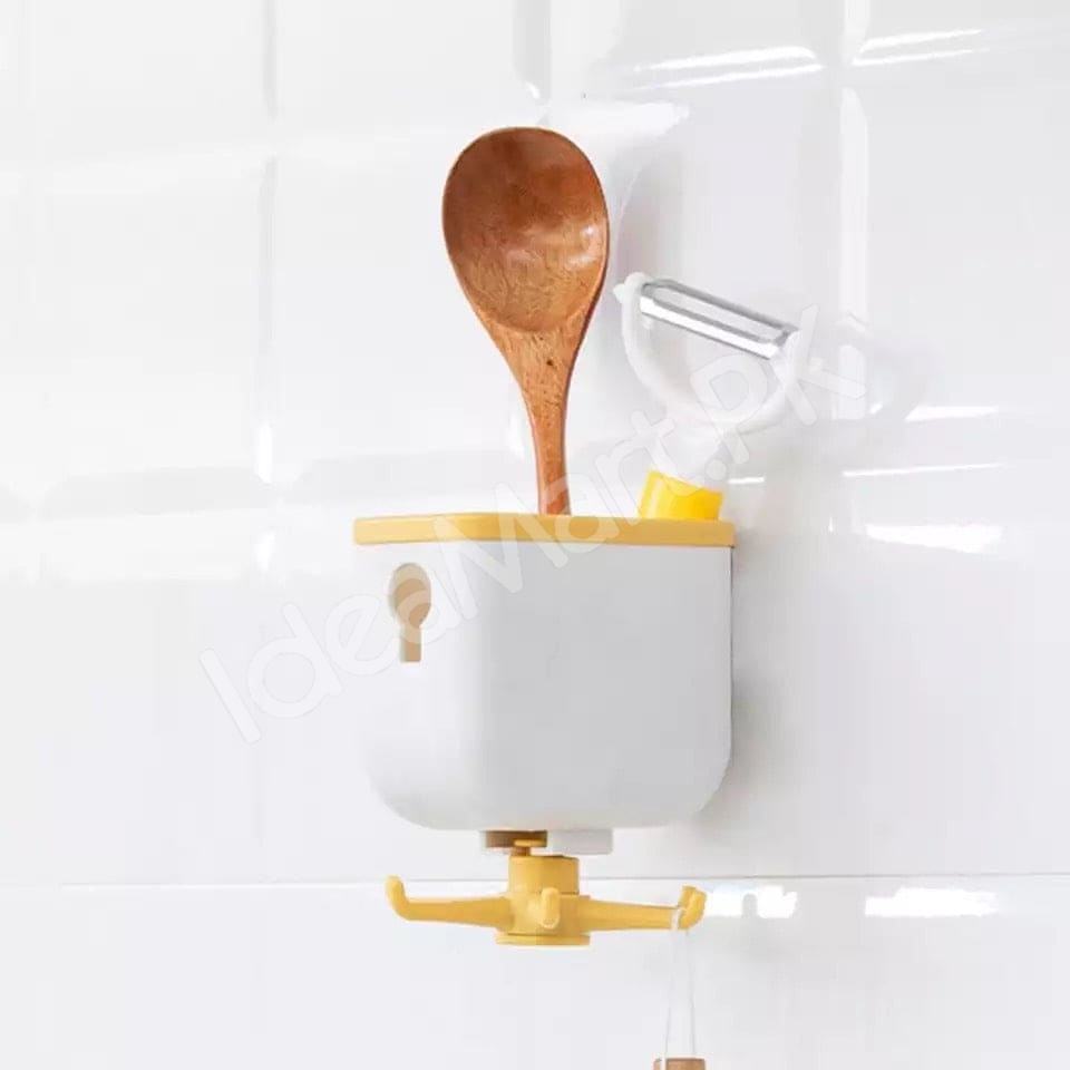 wall-mounted-360-rotating-storage-rack-with-claw-hook-multipurpose-organizer-for-bathroom-kitchen-cabinet-and-home-essentials-product-image