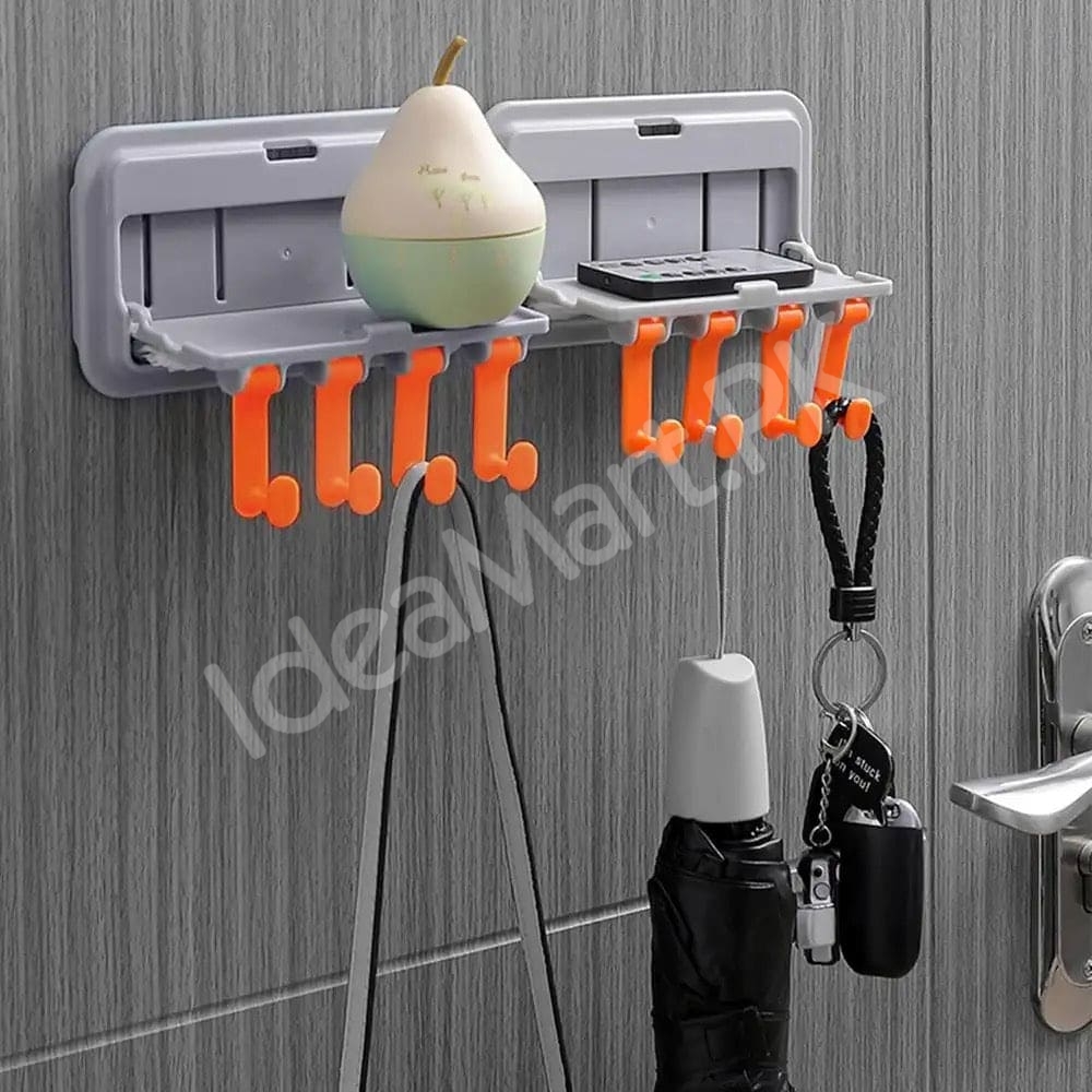 plastic-wall-mounted-kitchen-bathroom-organizer-rack-with-5-hooks-multi-purpose-storage-shelf-brush-towel-utensil-holder-product-image