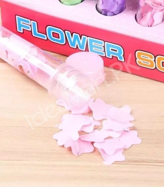 portable-disposable-flower-shaped-scented-paper-soap-flakes-in-tube-for-hand-washing-and-travel-product-image
