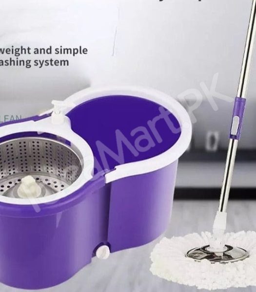 360-rotating-microfiber-spin-mop-dual-chamber-bucket-set-with-self-wringing-strainer-for-efficient-wet-floor-cleaning-product-image