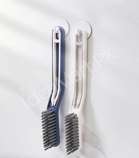 2-in-1-pp-handle-cleaning-brush-with-pet-bristles-and-integrated-hair-pickup-clip-for-bathroom-shower-drain-and-grout-scrubbing-product-image