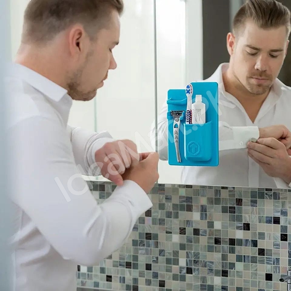 silicone-wall-mounted-holder-multifunctional-organizer-for-toothbrush-shaver-razor-and-bathroom-essentials-product-image