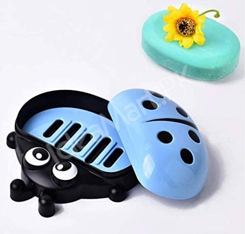 ladybug-cartoon-soap-box-with-cover-double-layer-drain-soap-dish-storage-organizer-case-for-kitchen-and-bathroom-use-product-image