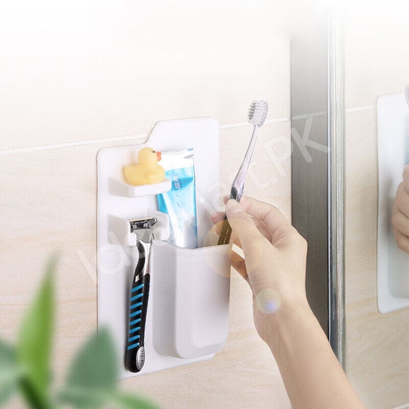 silicone-wall-mounted-holder-multifunctional-organizer-for-toothbrush-shaver-razor-and-bathroom-essentials-product-image