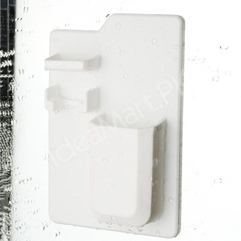 silicone-wall-mounted-holder-multifunctional-organizer-for-toothbrush-shaver-razor-and-bathroom-essentials-product-image