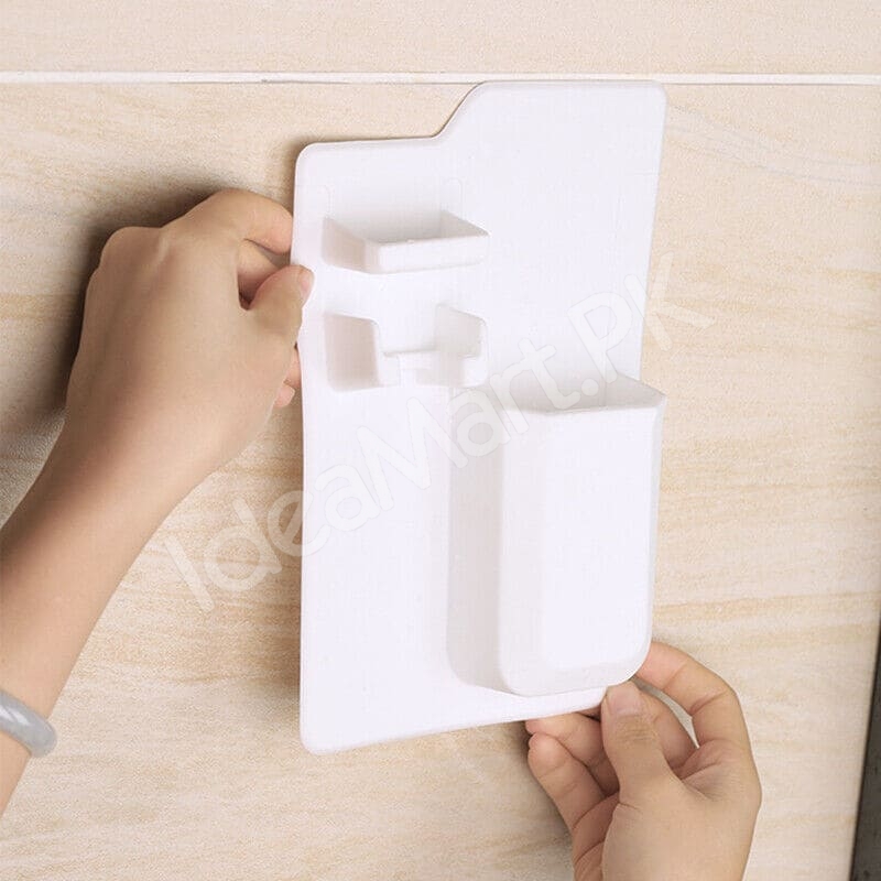 silicone-wall-mounted-holder-multifunctional-organizer-for-toothbrush-shaver-razor-and-bathroom-essentials-product-image
