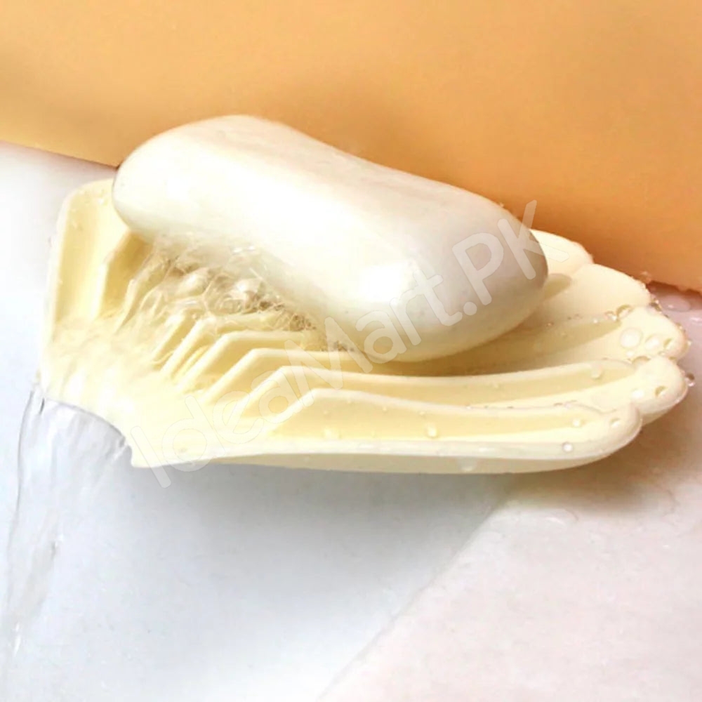 shell-shaped-self-draining-bathroom-soap-dish-for-sink-edge-countertop-quick-drying-product-image