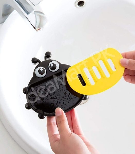 ladybug-cartoon-soap-box-with-cover-double-layer-drain-soap-dish-storage-organizer-case-for-kitchen-and-bathroom-use-product-image