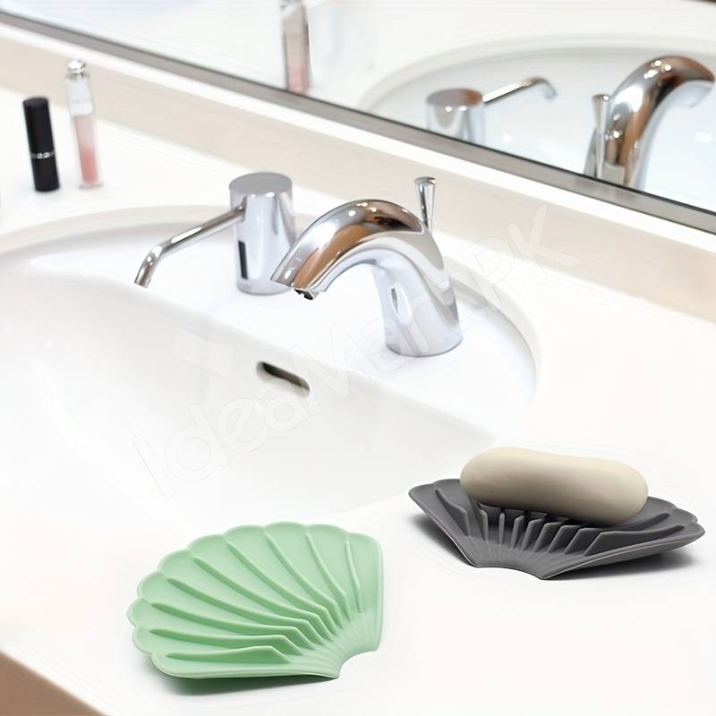 shell-shaped-self-draining-bathroom-soap-dish-for-sink-edge-countertop-quick-drying-product-image