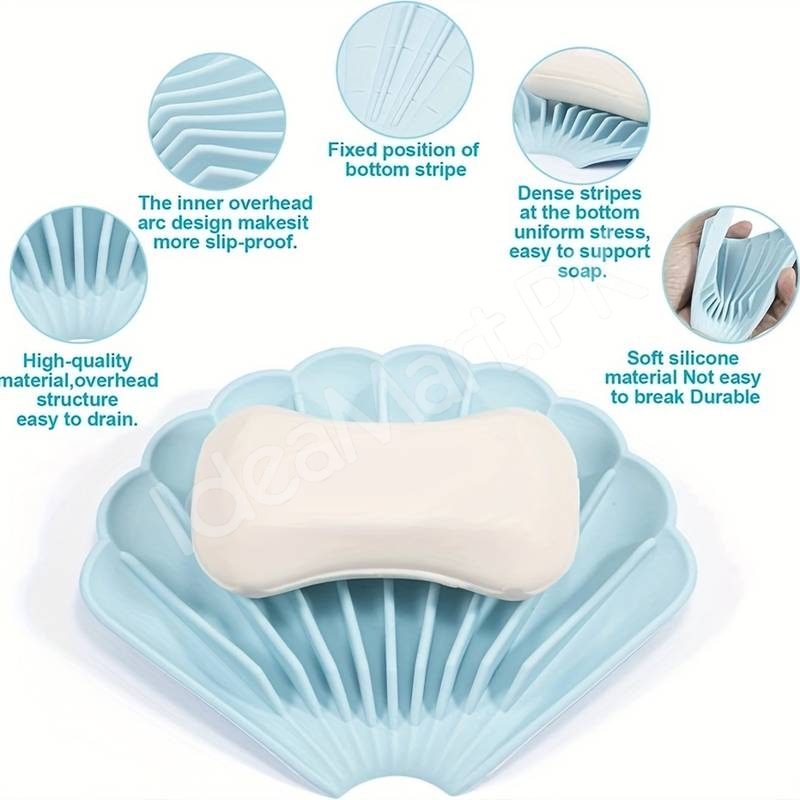 shell-shaped-self-draining-bathroom-soap-dish-for-sink-edge-countertop-quick-drying-product-image