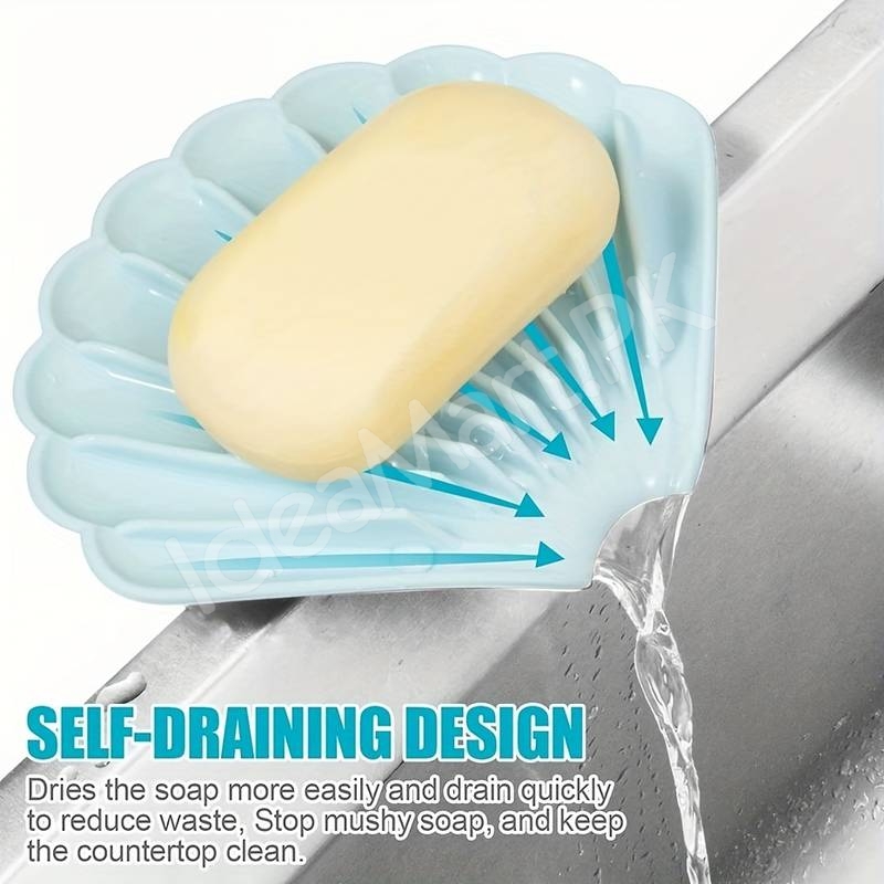 shell-shaped-self-draining-bathroom-soap-dish-for-sink-edge-countertop-quick-drying-product-image