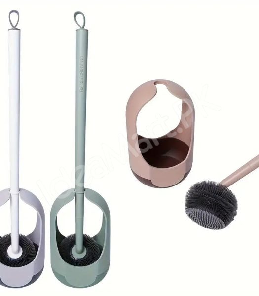 self-optical-toilet-bowl-brush-with-soft-silicone-bristles-flexible-brush-head-and-long-handle-for-dead-corner-cleaning-product-image